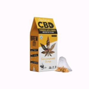 Equilibrium CBD 48mg Full Spectrum Turmeric & Ginger Tea Bags Box of 12 (BUY 2 GET 1 FREE) # 001785